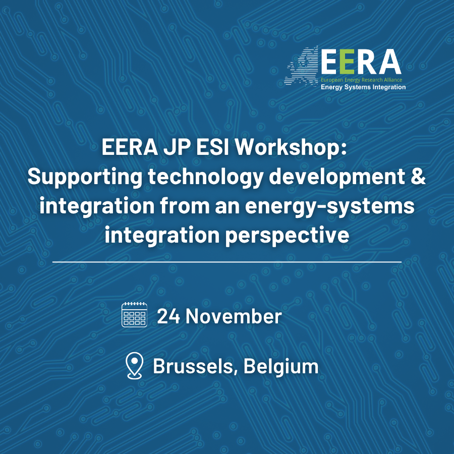 Call for Posters – EERA JP-ESI Workshop: Supporting technology development & integration from an energy-systems integration perspective